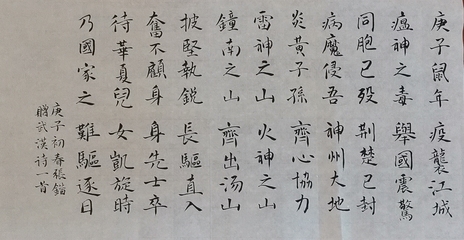 至诚学子以笔为援 众志成城抗击疫情